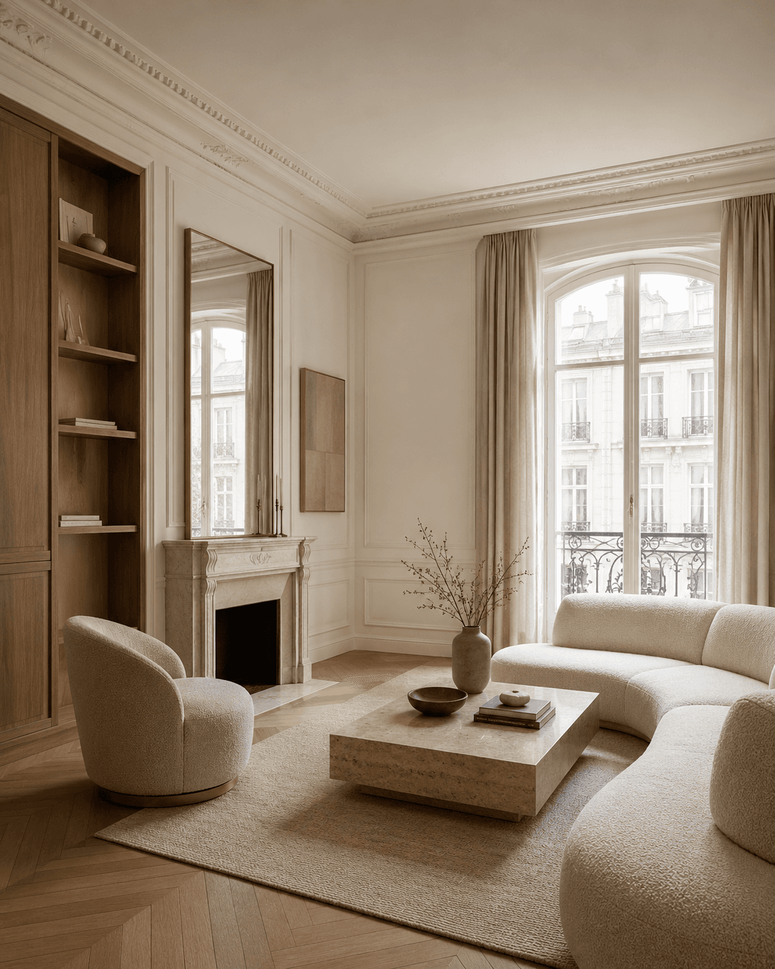 Intérieur résidentiel parisien imaginé par Atelier Noma